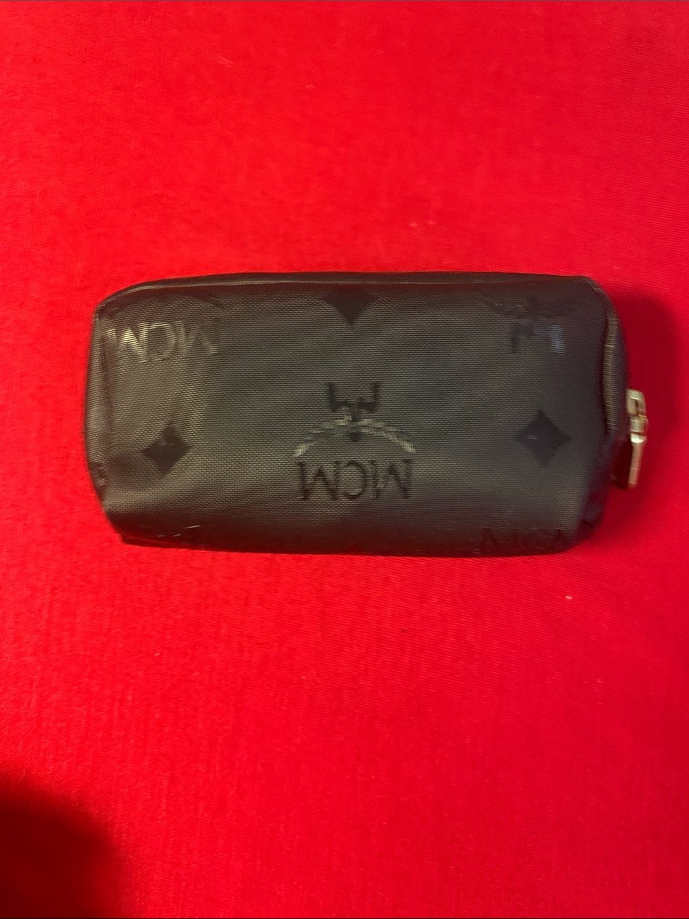 SOLD MCM Black Logo Zip Pouch - Picture 4 of 10